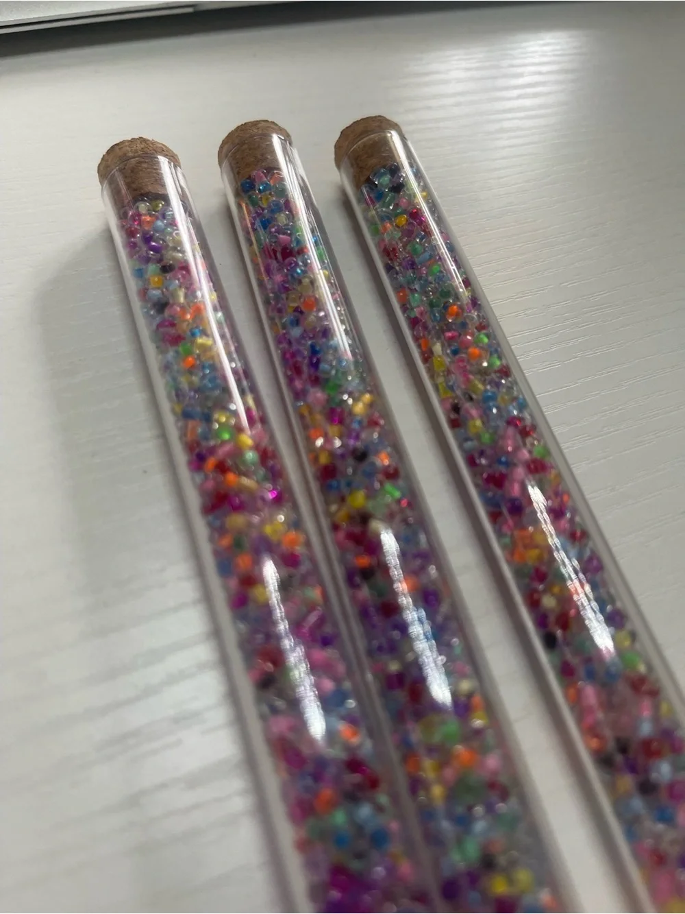 Multicolor Micro Bead. 3 tubes in 6 inch tubes